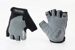 Перчатки без пальцев M черно-серые, с гелевыми вставками под ладонь SBG-1457