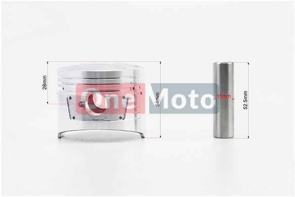 Loncin- LX200GY-3 Поршень к-кт CG200сс 63мм STD (висота 49,5мм, палець 15мм) (без стопорних кілець)