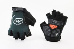Перчатки без пальцев XL темно-зелено-черные, с гелевыми вставками под ладонь MYSPACE