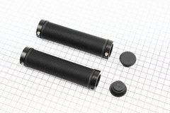 Ручки руля 130мм с зажимом Lock-On с двух сторон, черные TPE-151А