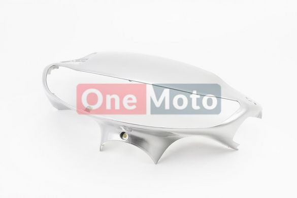 Honda DIO AF-34 пластик - руля передний "голова" (под диск. торм. с крышкой лючка), СЕРЫЙ