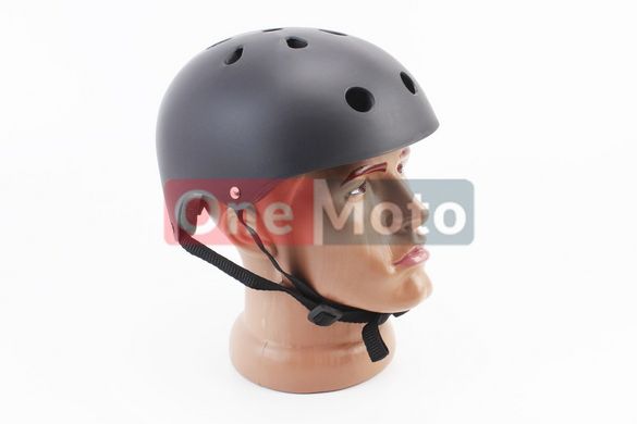 Шлем велосипедный детский, 11 вент. отверстия, система регулировки по размеру Divider, черный матовый