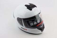 Шлем интеграл, закрытый BLD-M63 S (55-56см), БЕЛЫЙ глянец