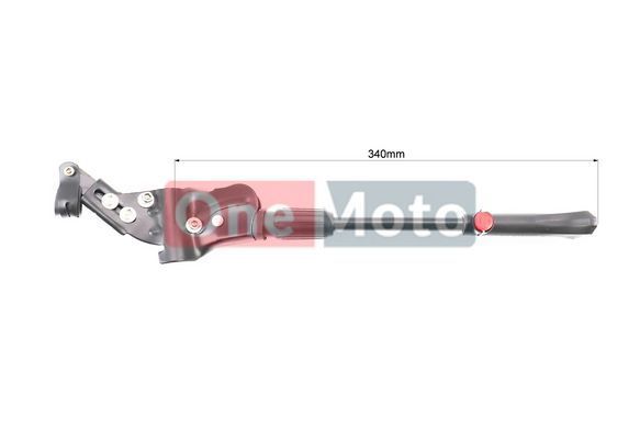 Підніжка бокова задня телескопічна для 24"- 26", з регульованим кутом кріплення, алюмінієва, чорна HS-002В