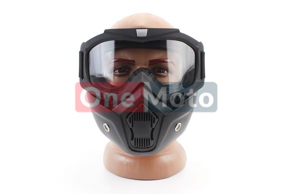 Очки + защитная маска, черная MT-009