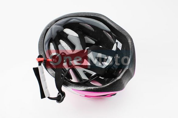 Шлем велосипедный M (54-57 см) съемный козырек, 18 вент. отверстия, системы регулировки по размеру Divider и Run System SRS, бело-розовый AV-01
