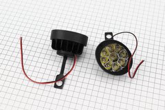 Фара додаткова світлодіодна вологозахисна (65 * 55mm) - 9 LED з кріпленням під дзеркало, к-кт 2шт