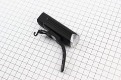 Фонарь передний 1 диод 180 lumen алюминиевый, Li-ion 3.7V 800mAh зарядка от USB, влагозащитный, черный MC-QD001
