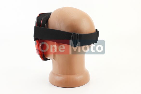 Очки + защитная маска, оранжево-черная (хамелеон стекло) MT-009