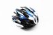 Шлем велосипедный L (58-61 см) съемный козырек, 18 вент. отверстия, системы регулировки по размеру Divider и Run System SRS, черно-бело-cиний AV-01