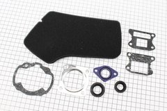 Фильтр-элемент воздушный (поролон) Honda AF27 + прокладки + сальники, к-кт 8 деталей, "расходники"
