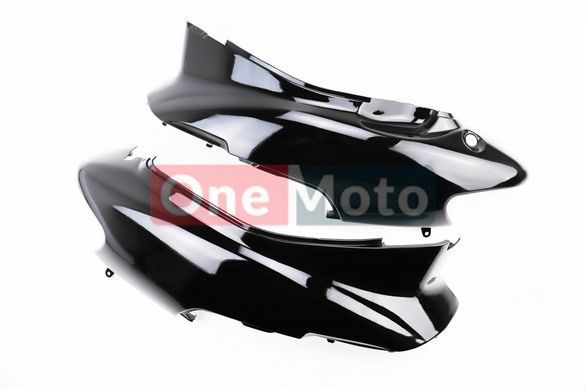 Honda DIO AF-34 пластик - к-кт крашеные 5 деталей (голова под диск. тормоз с крышкой лючка), ЧЕРНЫЙ