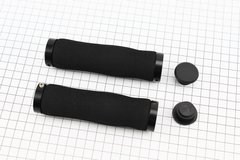 Ручки руля 130мм с зажимом Lock-On с двух сторон, неопреновые, черные Foam F-158