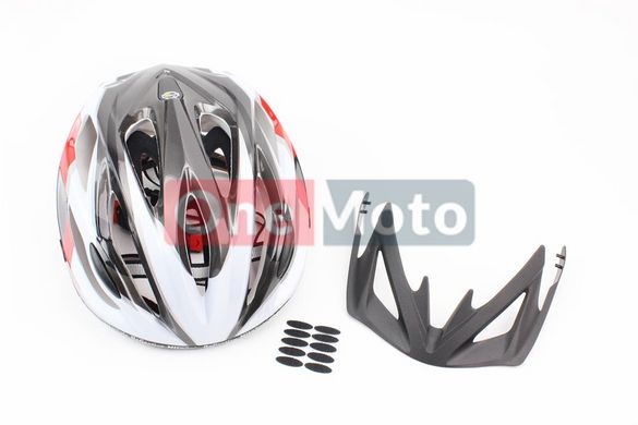 Шлем SPELLI SRS SBH-4000 L (58-61 см) черно-бело-красный