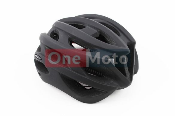Шлем велосипедный + фонарь задний, съемный козырек, 19 вент. отверстия, системы регулировки по размеру Divider и Run System SRS, черный матовый