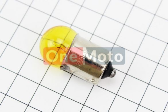 Лампа поворота (желтая с цоколем) 12V/10W G18