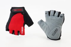 Перчатки без пальцев XS черно-красные, с гелевыми вставками под ладонь SBG-1457