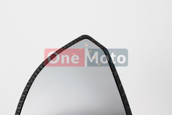 Зеркала с поворотниками на мотоцикл "ромб" под два болта к-кт, КАРБОН "длинная ножка" (ССС - знак качества)
