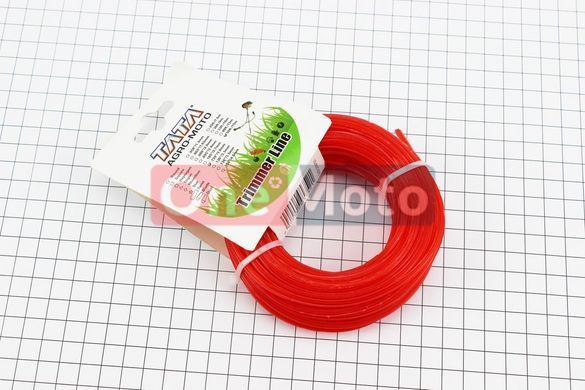 Леска d=3,0mm, 15м "звезда" (разные цвета)