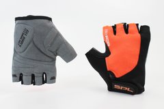 Перчатки без пальцев XS черно-оранжевые, с гелевыми вставками под ладонь SBG-1457