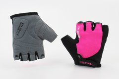 Перчатки без пальцев XS черно-розовые, с гелевыми вставками под ладонь SBG-1457
