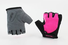 Перчатки без пальцев XS черно-розовые, с гелевыми вставками под ладонь SBG-1457