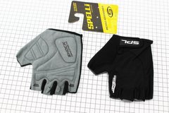Перчатки без пальцев XL черные, с гелевыми вставками под ладонь SBG-1457
