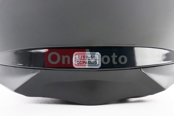 Шлем модуляр, закрытый с откидным подбородком+откидные очки BLD-162 L (59-60см), ЧЁРНЫЙ глянец