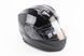 Шлем модуляр, закрытый с откидным подбородком+откидные очки BLD-162 L (59-60см), ЧЁРНЫЙ глянец