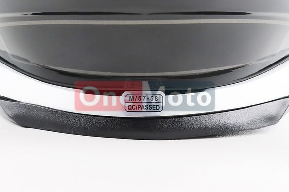 Шлем интеграл, закрытый BLD-M62 М (57-58см), ЧЕРНЫЙ/БЕЛО-СЕРЫЙ