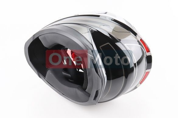 Шлем интеграл, закрытый BLD-M62 М (57-58см), ЧЕРНЫЙ/БЕЛО-СЕРЫЙ