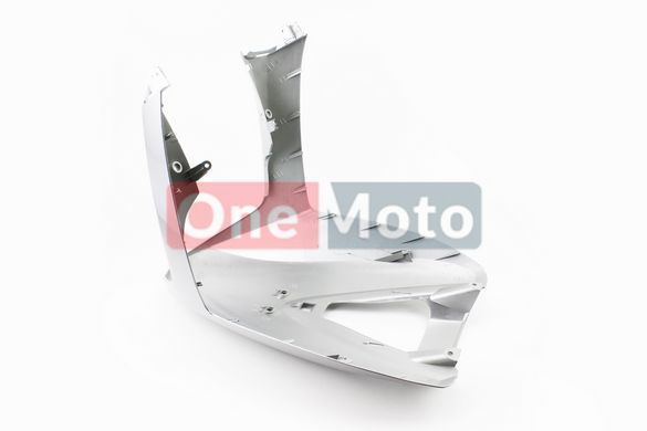 Honda DIO AF-62/68 пластик - передній верхній "дзьоб" + "накладка дзьоба" к-кт, СІРИЙ