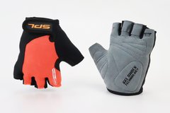 Перчатки без пальцев S черно-оранжевые, с гелевыми вставками под ладонь SBG-1457
