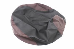 Чехол сидения Honda DIO AF27 (эластичный, прочный материал) черный/коричневый