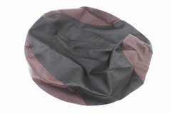 Чехол сидения Honda DIO AF27 (эластичный, прочный материал) черный/коричневый