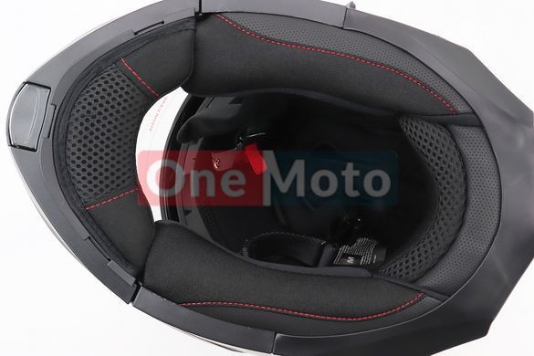 Шлем модуляр, закрытый с откидным подбородком+откидные очки BLD-162 L (59-60см), ЧЁРНЫЙ матовый