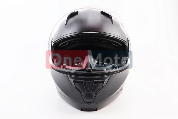 Шлем модуляр, закрытый с откидным подбородком+откидные очки BLD-162 L (59-60см), ЧЁРНЫЙ матовый