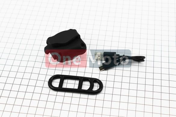 Фонарь передний 3 диода 20 lumen, Li-ion 3.7V 650mAh зарядка от USB, влагозащитный, HJ-030