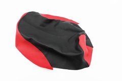 Чехол сидения Honda DIO AF27 (эластичный, прочный материал) черный/красный