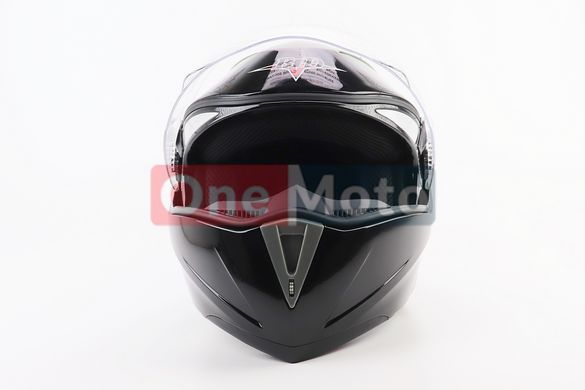 Шлем модуляр, закрытый с откидным подбородком+откидные очки BLD-158 L (59-60см), ЧЁРНЫЙ глянец