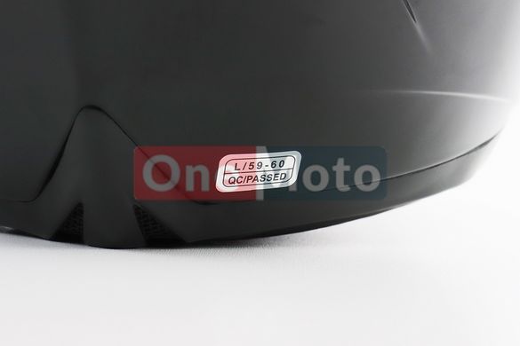 Шлем модуляр, закрытый с откидным подбородком+откидные очки BLD-158 L (59-60см), ЧЁРНЫЙ глянец