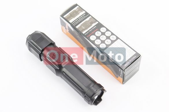 Фонарь 1 диод 240 lumen ручной, Li-ion 3.7V 5200mAh зарядка от USB, влагозащитный, чёрный F15-T