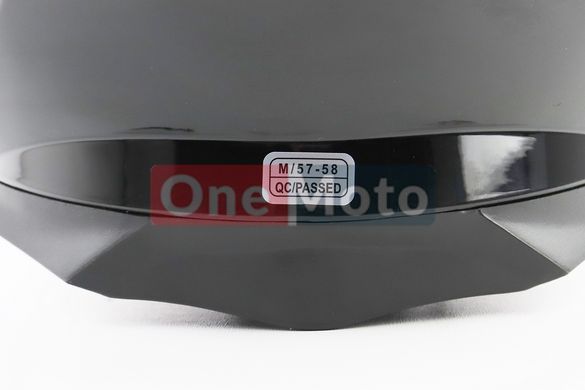 Шлем модуляр, закрытый с откидным подбородком+откидные очки BLD-160 М (57-58см), ЧЁРНЫЙ глянец