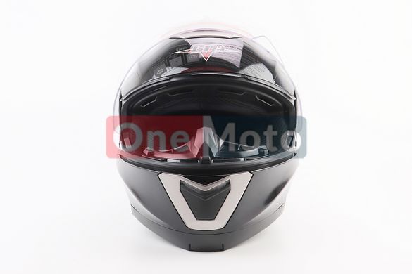Шлем модуляр, закрытый с откидным подбородком+откидные очки BLD-160 М (57-58см), ЧЁРНЫЙ глянец