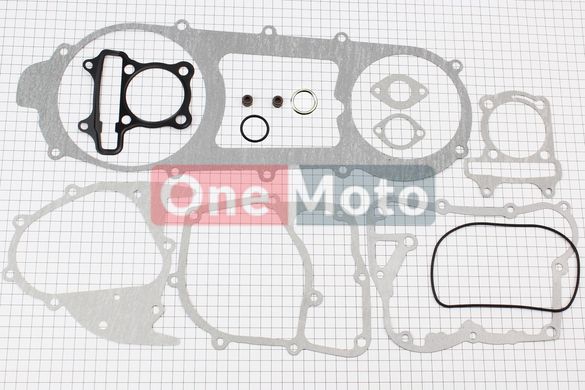 Прокладки двигателя 150cc-57,4мм, к-кт 15 деталей, длинный вариатор