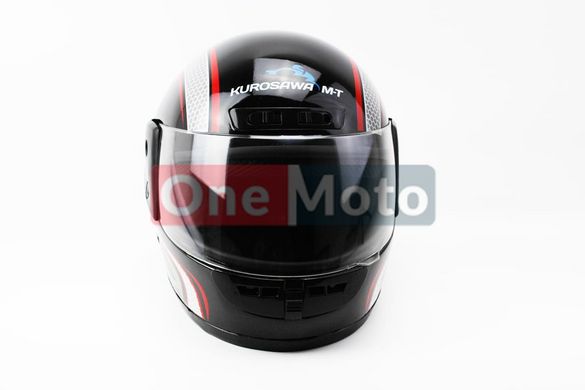 Шлем закрытый HF-101 S- ЧЕРНЫЙ с красно-серым рисунком Q233-R
