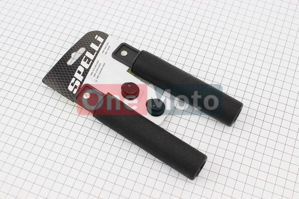 Ручки руля 130мм, силиконовые, черные SBG-S16180