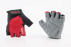 Перчатки без пальцев M черно-красные, с гелевыми вставками под ладонь SBG-1457