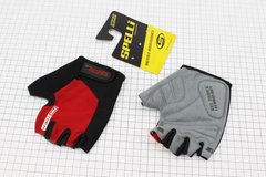 Перчатки без пальцев M черно-красные, с гелевыми вставками под ладонь SBG-1457