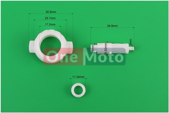 Шестерня спідометру (пластик) + черв'як Honda DIO AF62